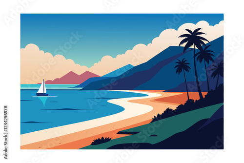 tropical island in the sea
