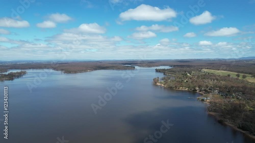 Aerial footage of Lake Eppalock Victoria Australia photo