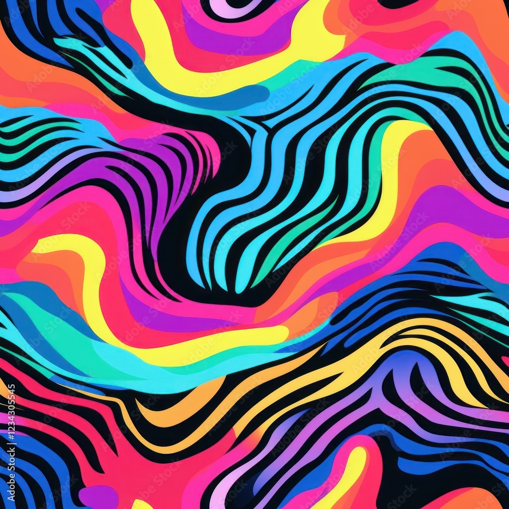A rainbow Wavy line pattern backgrounds abstract graphics. A rainbow Wavy line pattern backgrounds abstract graphics.