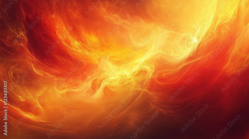 Fototapeta premium Fiery swirls of energy creating a dramatic abstract background