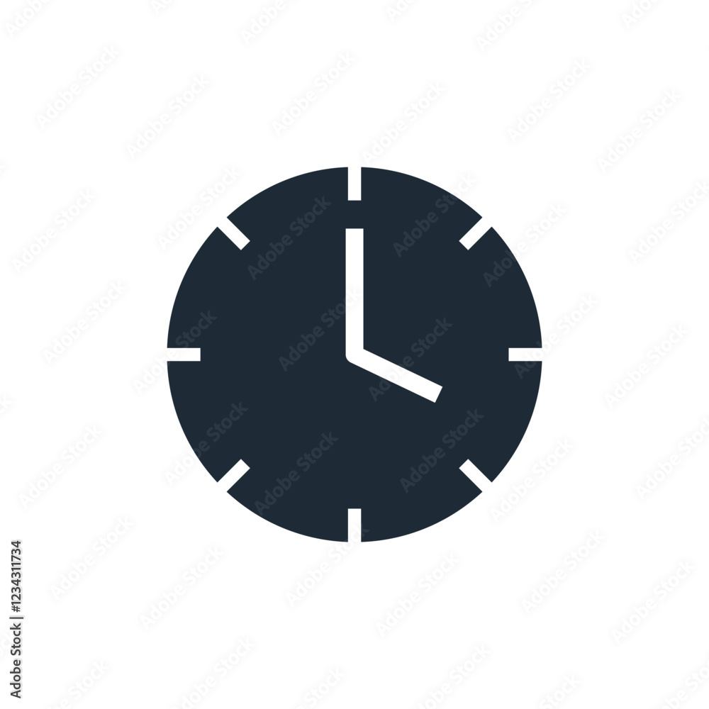 Clock. Time.Vector linear icon illustration isolated on white background. Clock. Time.Vector linear icon illustration isolated on white background.