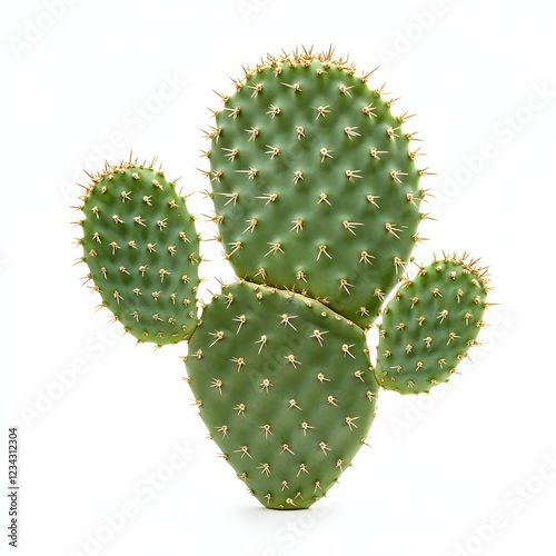 A flat paddle cactus with visible small spines photo