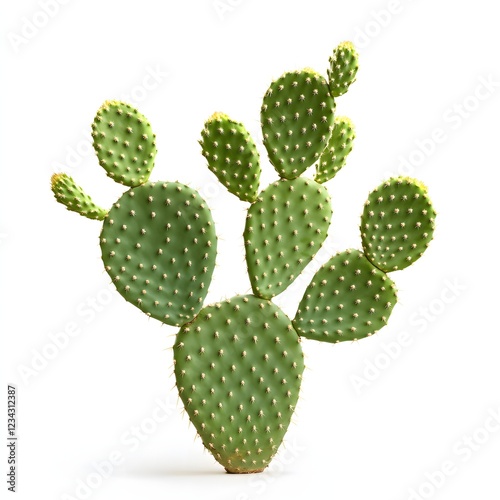 A flat paddle cactus with visible small spines