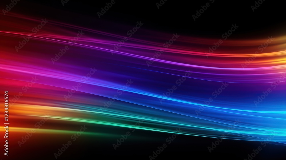 Naklejka premium Colorful Rainbow Light Leak Background for Abstract Art, Photography, and Design Projects with Vibrant Gradient Effects