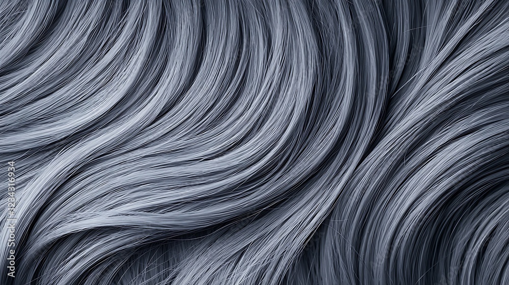 A close-up image showcasing flowing strands of textured hair in a deep gray hue, emphasizing softness and movement. A close-up image showcasing flowing strands of textured hair in a deep gray hue, emphasizing softness and movement.