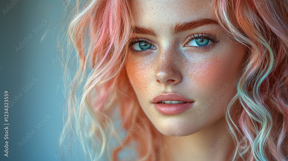 Fototapeta premium Portrait of a beautiful woman.