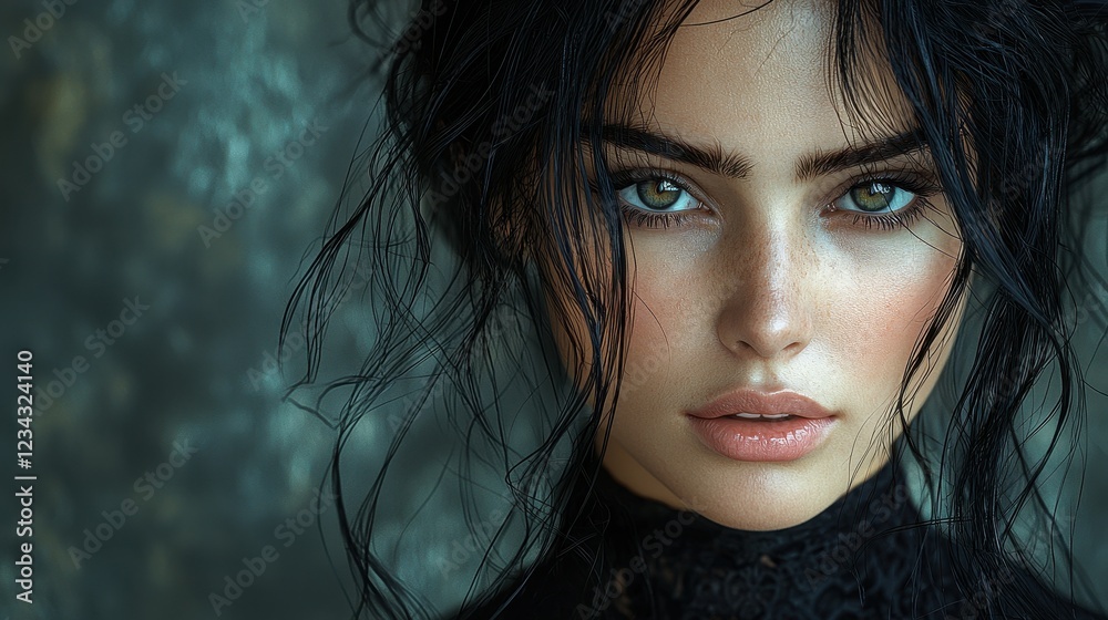 Naklejka premium Portrait of a beautiful woman.