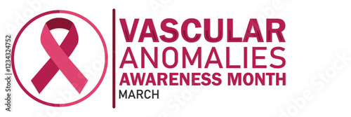 Vascular Anomalies Awareness Month. March. Vector illustration. Design element for banner, poster or card.