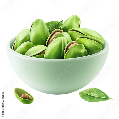 Wallpaper Mural PNG Bowl of Pistachios Against Transparent Background for Food Branding, Snack Promotions, or Healthy Eating Campaigns Torontodigital.ca