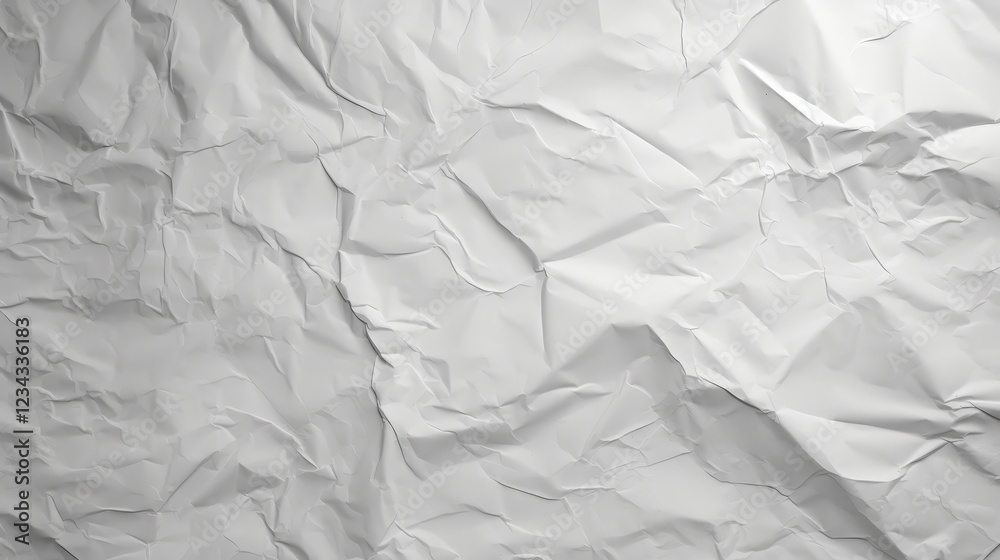 Obraz premium Crumpled White Paper Texture Background for Creative Projects and Graphic Design Uses in Various Applications and Enhancements