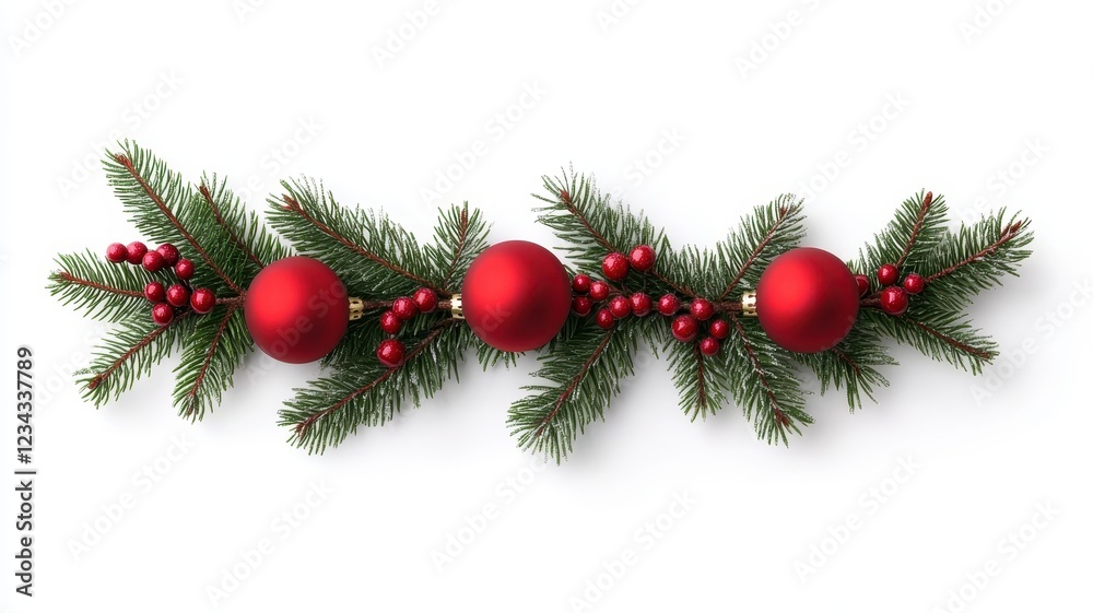 Fototapeta premium Festive Christmas banner with vibrant decorations and cheerful messages to celebrate the holiday season.