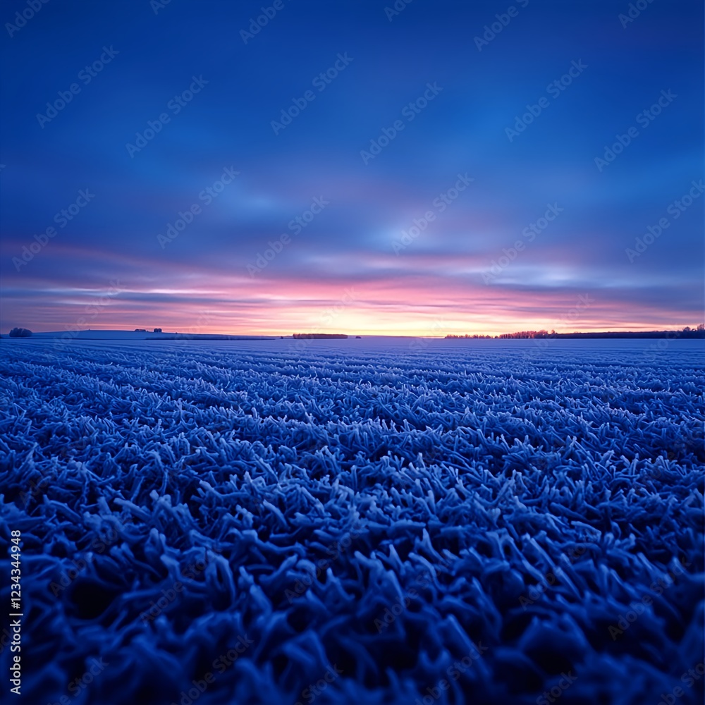 Fototapeta premium Frozen Field Sunrise