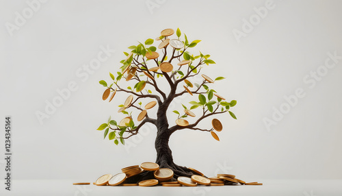 Wallpaper Mural Coin Tree, Financial Growth, Investment, Savings, Money Torontodigital.ca