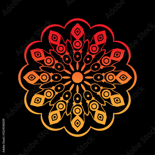 red and gold ornament