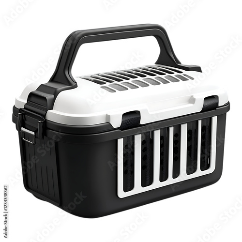 PNG Pet Carrier Against Transparent Background for Pet Products, Travel, or Veterinary Branding Projects photo