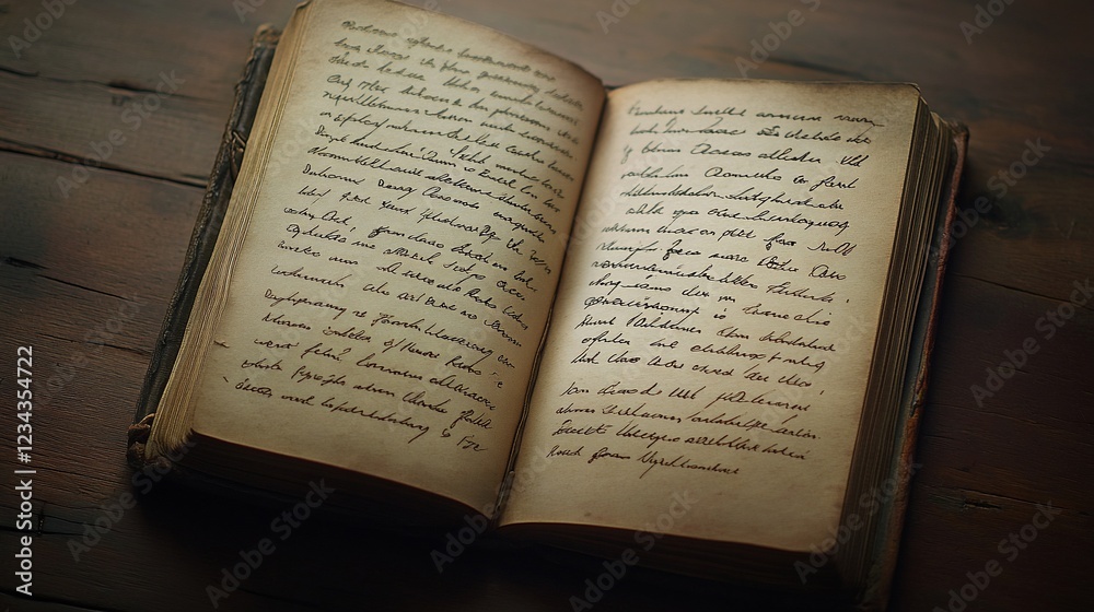 Fototapeta premium Antique Manuscript: A Glimpse into History's Secrets