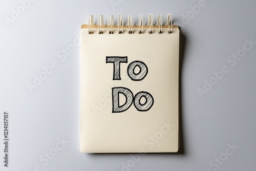 A blank notepad features the phrase To Do prominently, inviting users to jot down tasks. Its clean white background elevates the sense of professionalism and organization photo