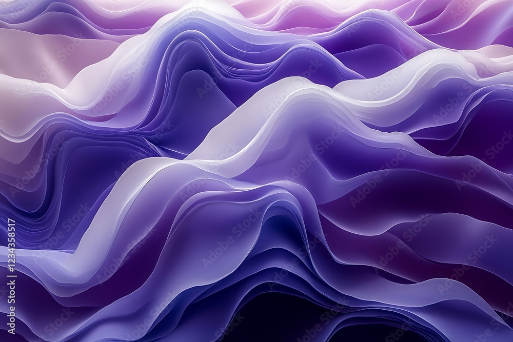 Obraz premium Abstract Purple Waves Flowing Seamlessly