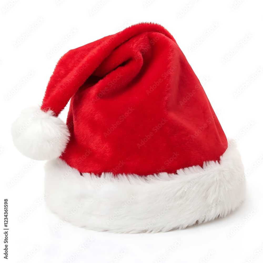 red Santa hat isolated on white Background red Santa hat isolated on white Background