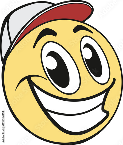 Smiling Face in Baseball Cap