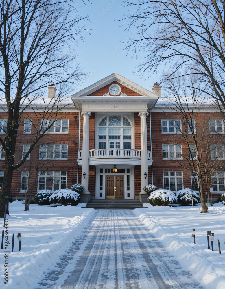 Classical Academic Building in Winter Classical Academic Building in Winter