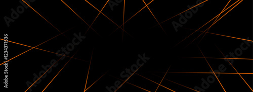 Random geometric line pattern on a black backdrop background. Random line low poly pattern. abstract seamless line vector. Random chaotic lines abstract geometric patterns of modern design.