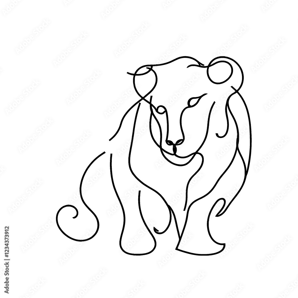 Fototapeta premium lion isolated