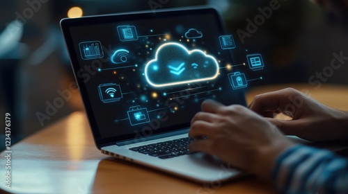 Secure Cloud Computing: Data Storage and Access on Laptop