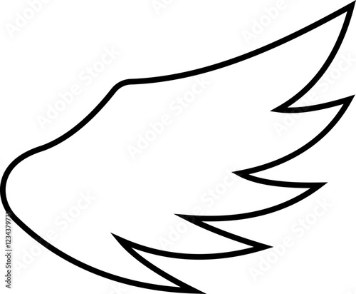 Angel wings icon . fly signs, pilot symbols graphic design elements ideal for logo, emblem, badge design. Versatile for art, heraldry, animal symbolism. Ranging from simple to intricate feather scale