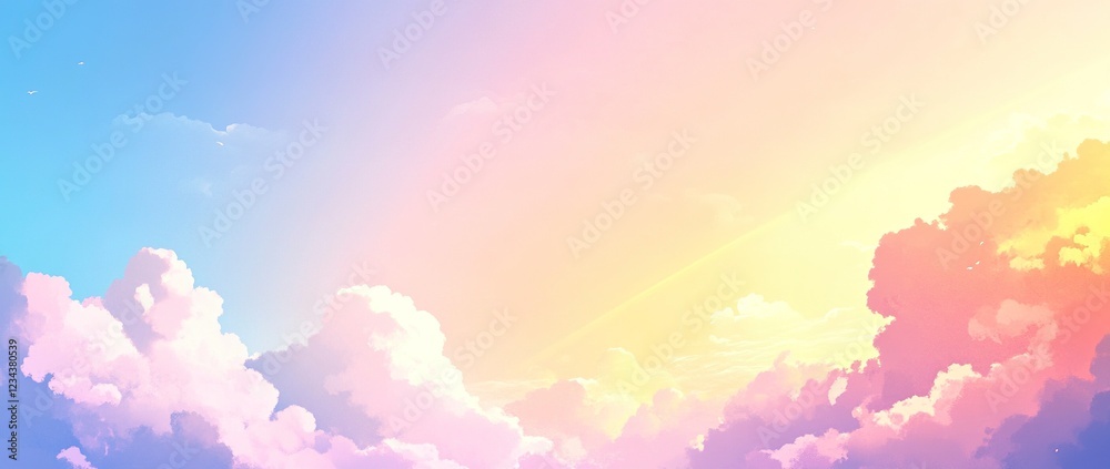 Pastel Sky Cloudscape Dreamy Sunset Background Image Pastel Sky Cloudscape Dreamy Sunset Background Image