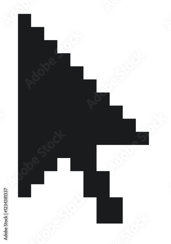pixel black cursor icon