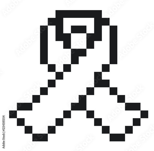 ribbon 8bit pixel art