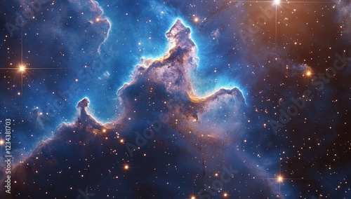 Cosmic Nebula: Celestial Tapestry of Stars and Gas photo