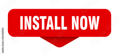 Bilde på lerret install now sticker. install now sign on transparent background