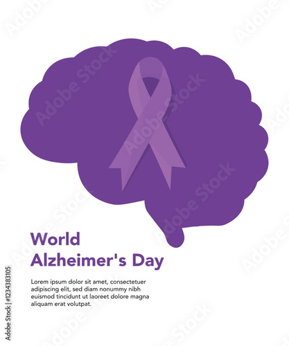 World Alzheimer's Day Concept Design Vector Illustration.