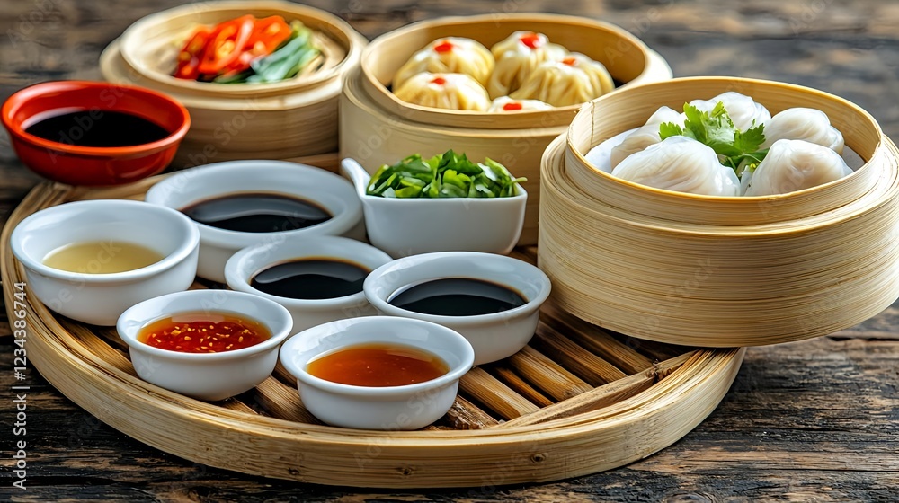 delicious dim sum in bamboo steamers - authenticity delicious dim sum in bamboo steamers - authenticity