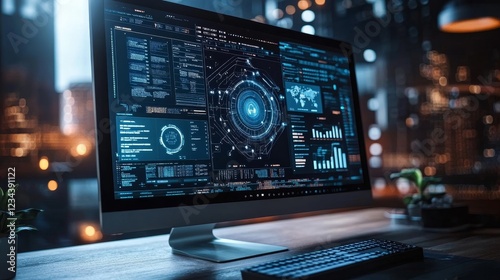 Video Conference Webinar Business Call Banner With Computer