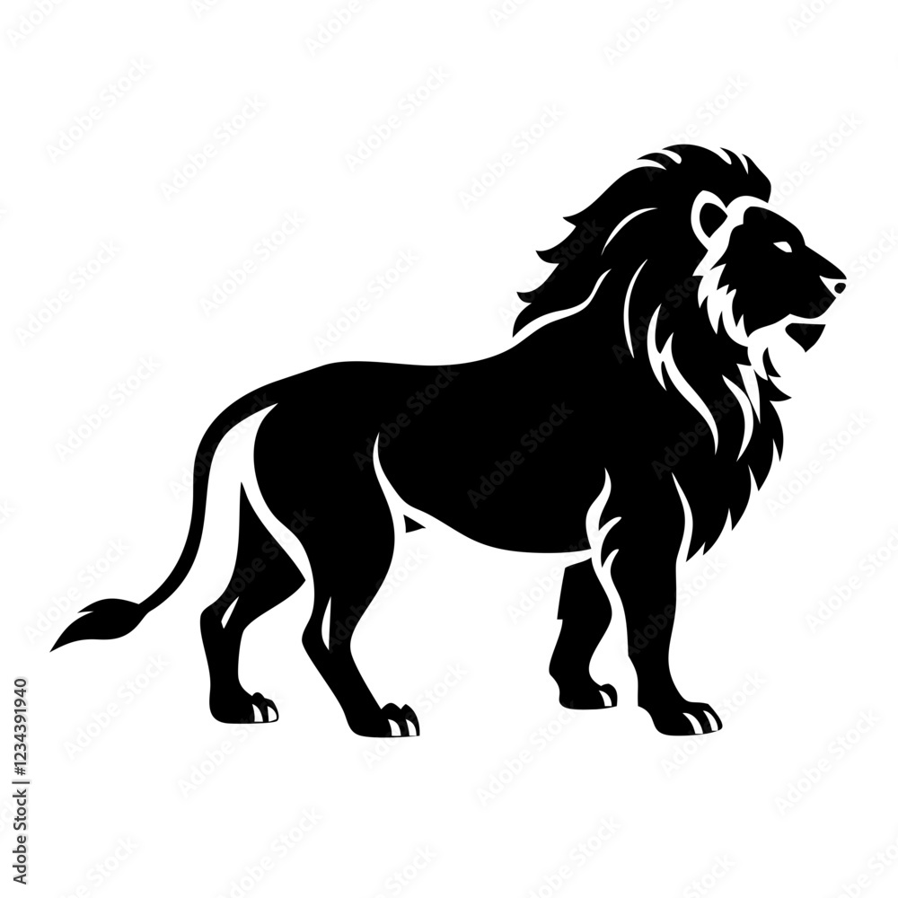 A powerful symbol of strength, courage, and leadership, this sleek lion silhouette represents resilience and dominance. A powerful symbol of strength, courage, and leadership, this sleek lion silhouette represents resilience and dominance.