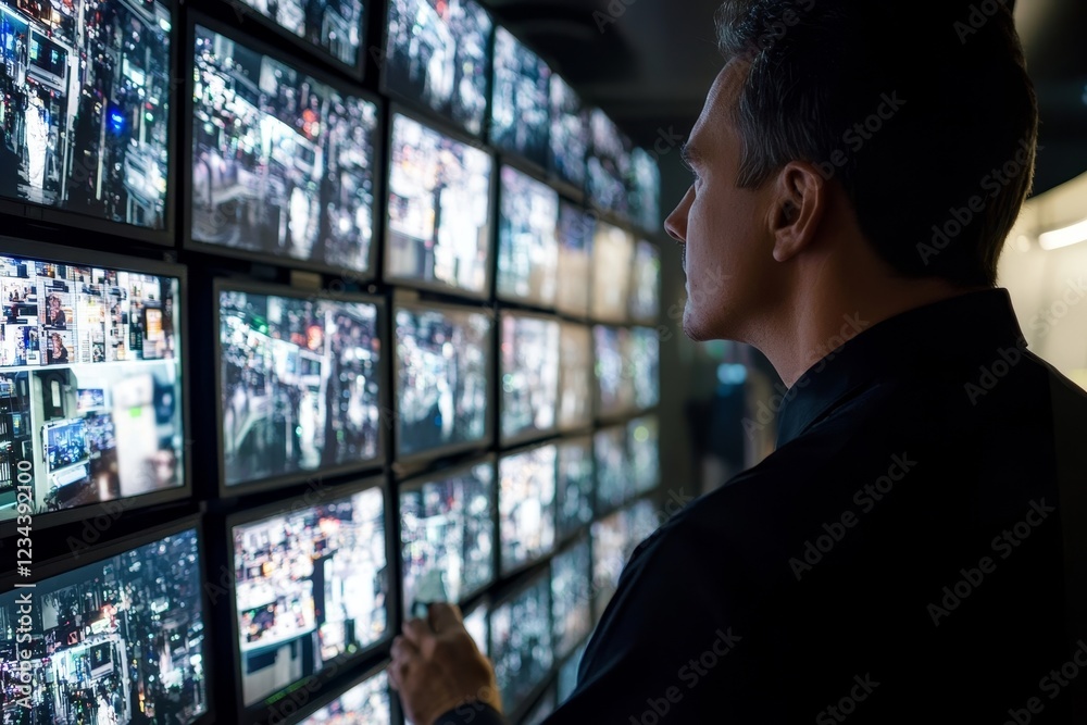 Fototapeta premium Watching CCTV Surveillance Devices