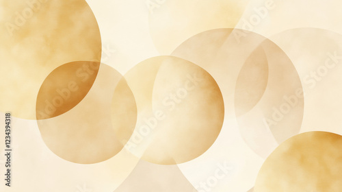 Abstract background with overlapping gold circles creating elegant design