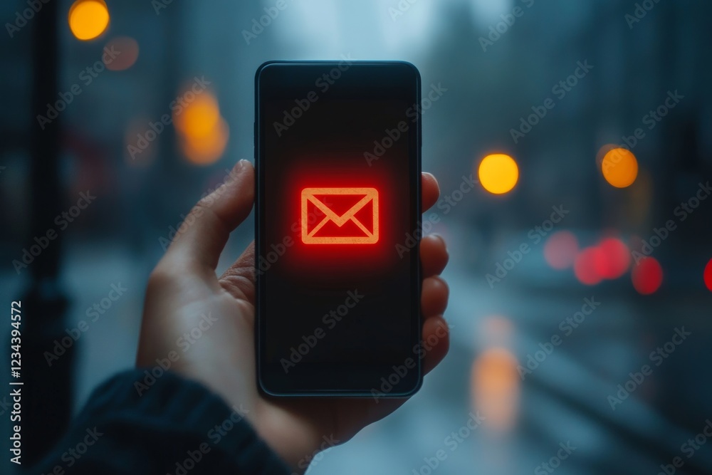 Fototapeta premium Scam Message. Email Text Mistake Fail