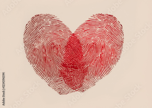 minimal two tumb prints making heart together