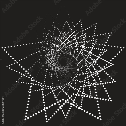Spiral sound wave rhythm line dynamic abstract vector background