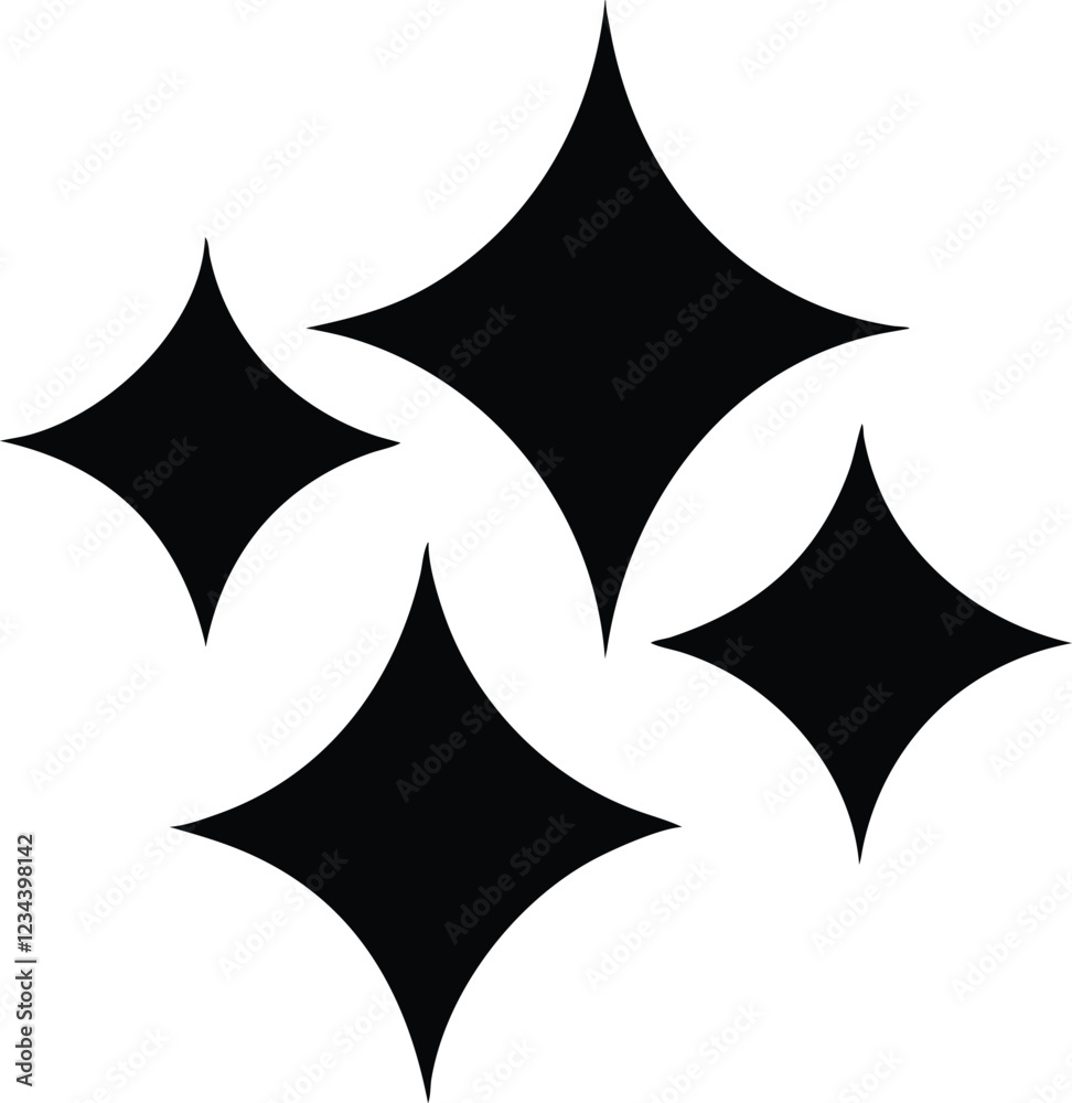 Fototapeta premium Shine icon, Clean star icon