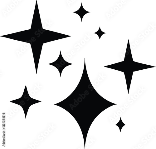 Shine icon, Clean star icon