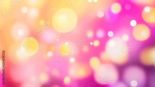 Abstract blurred background of rainbow sparkling light bulbs: holiday display