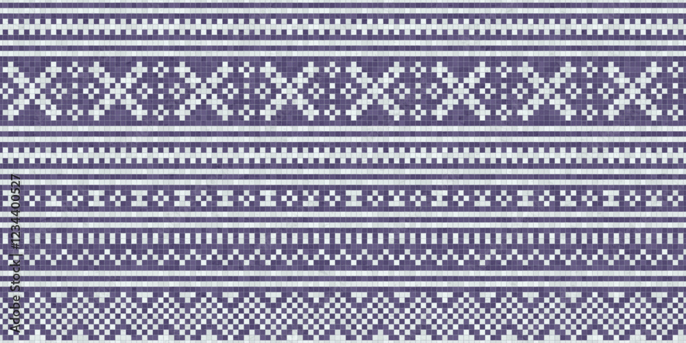 Scandinavian style seamless mosaic tiles pattern