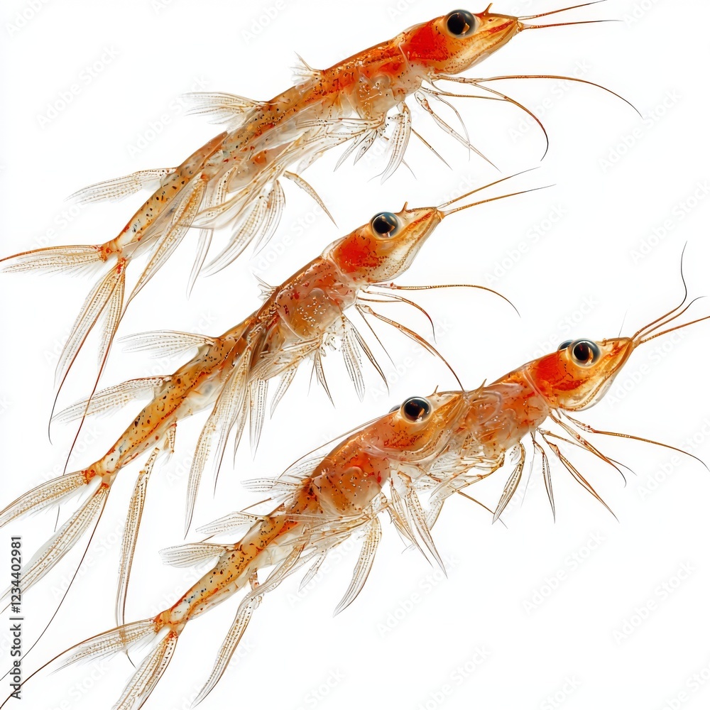 Fresh Raw Shrimp Isolated on White Background with Detailed Features and Textures for Culinary or Seafood Projects Fresh Raw Shrimp Isolated on White Background with Detailed Features and Textures for Culinary or Seafood Projects