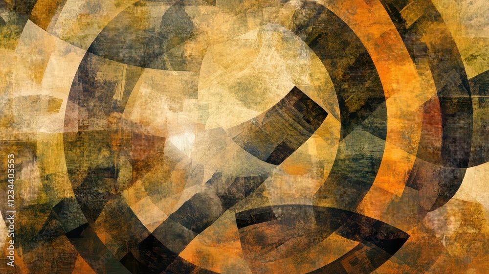 Obraz premium Abstract composition with swirls and warm tones
