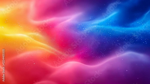 Abstract blurred background of rainbow sparkling light bulbs: holiday display